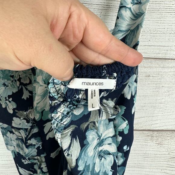 Floral Sleeveless Dress - Blue and Green - Picture 8 of 9